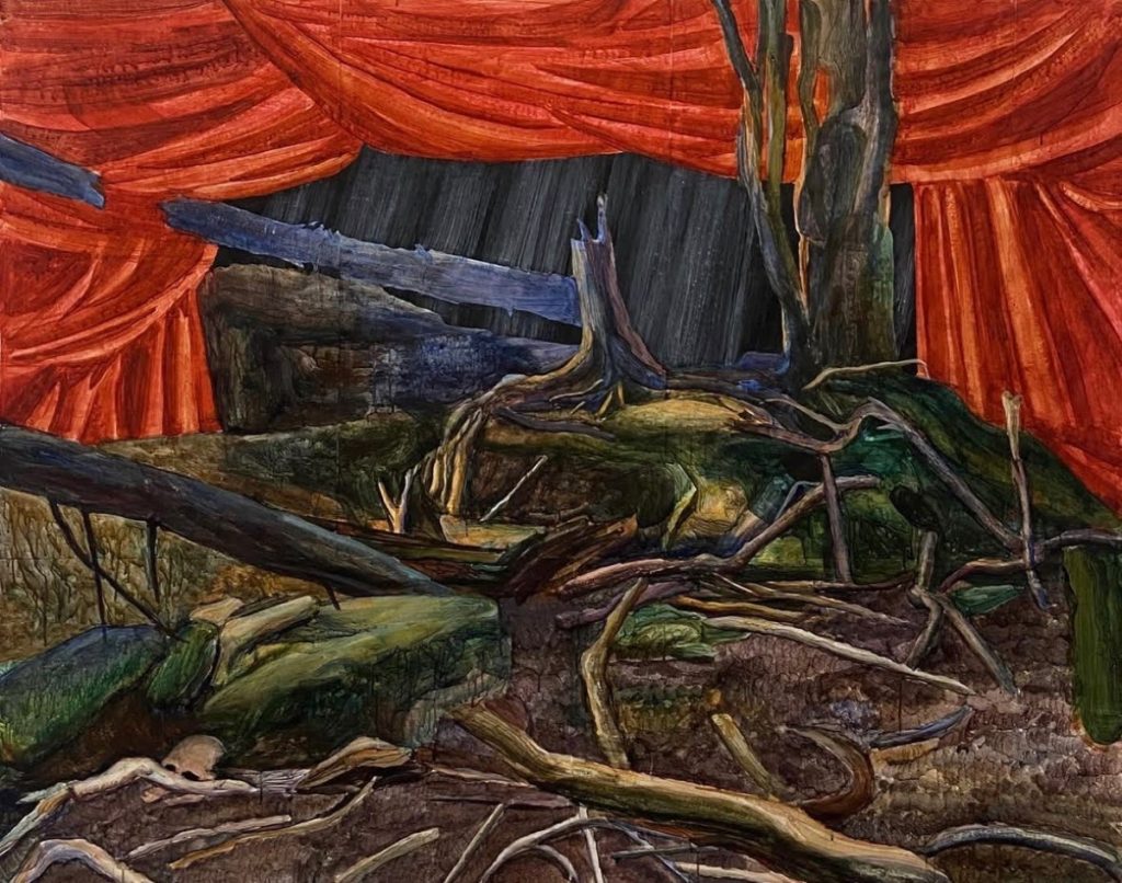 We got front-row tickets 142x177, acrylic, paper Kateryna Aliinyk